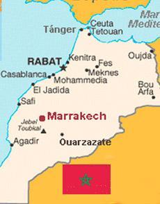 mapa atracciones turísticas en marruecos