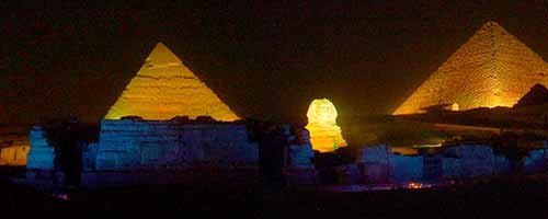 Espectáculo de luz y sonido en Pirámides de Guiza