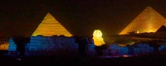 Espectáculo de luz y sonido en Pirámides de Guiza